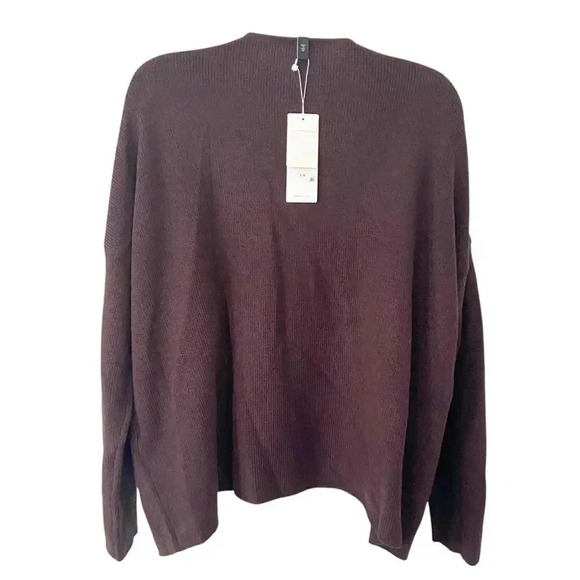 NWT Eileen Fisher 100% Extra Fine Merino Wool V-Neck Cardigan Sweater size Large - Picture 2 of 10